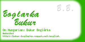 boglarka bukur business card