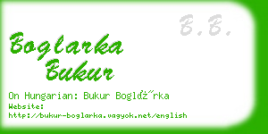 boglarka bukur business card